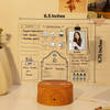 Gift Personalized Daily Journal LED Lamp With Wooden Base