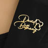 Personalized Double Name Gold Brooch For Women