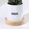 Gift Personalized Father's Day Haworthia Plant With Ceramic Planter