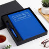 Personalized Fathers Day Blue Diary And Pen Combo