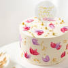 Gift Personalized Floral Birthday Cake With Tag