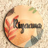 Gift Personalized Floral Nameplate