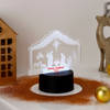 Gift Personalized Gleaming Nativity Christmas LED Lamp - Black Base