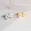 Gift Personalized Gold And Silver Engraved Cufflinks
