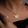 Shop Personalized Gold And Zircon Butterfly Pendant