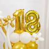 Buy Personalized Golden And White Birthday Balloons Sparkle