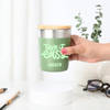 Buy Personalized Green Insulated Mug With Bamboo Lid