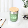 Shop Personalized Green Insulated Mug With Bamboo Lid