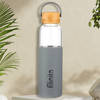 Buy Personalized Grey Silicone Sleeve Glass Bottle