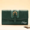 Personalized Handy Wallet WIth Buckle For Women - Grey