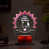 Personalized Happy Raksha Bandhan Brown Base LED Lamp