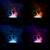 Buy Personalized Heart And Roses Valentine's Day LED Lamp Brown Base