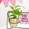 Buy Personalized Heartfelt Metal Swing Planter For Mom