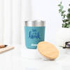 Gift Personalized Insulated Mug With Bamboo Lid
