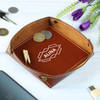 Gift Personalized Leather Desktop Organiser