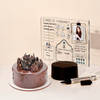 Personalized LED Journal Lamp And Chocolate Hazelnut Cake Combo