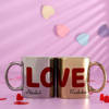Personalized Love Golden & Silver Metallic Couple Mugs