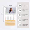 Gift Personalized Photo Desk Calendar With Wooden Base