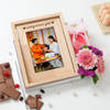 Personalized Photo Frame And Floral Bliss For Raksha Bandhan