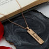 Personalized Rectangle Pendant - Rose Gold Online