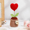Shop Personalized Red Crochet Heart In Pot