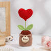 Personalized Red Crochet Heart In Pot Online