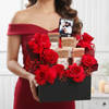 Shop Personalized Red Roses And Chocolates Valentines Day Gift Bag