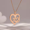 Personalized Rose Gold Heart Pendant