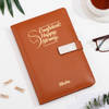 Shop Personalized Secret Santa Brown Diary And Pen Combo For Her