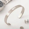 Gift Personalized Silver Cuff Bracelet And Luxurious Perfume Raksha Bandhan Combo