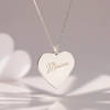 Personalized Silver Finish Heart Pendant