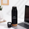 Gift Personalized Sleek Black Metal Water Bottle