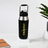 Personalized Stainless Steel Black Water Bottle For Him