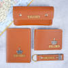 Gift Personalized Tan Brown Travel Essentials