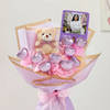 Buy Personalized Teddy And Fridge Magnet Bouquet