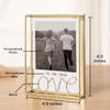 Gift Personalized Timeless Anniversary Golden Metal Frame