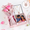 Personalized Unique Flower Pendant Karwa Chauth Hamper Online