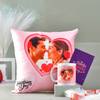 Personalized Valentine's Day Cushion With Mug Combo Online