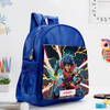 Gift Personalized Warrior Caricature School Bag - Blue