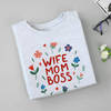 Gift Personalized Wife Mom Boss T-shirt - Ecru