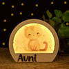 Personalized Wooden Cat Lamp For Kids