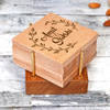 Buy Personalized Wooden Coasters with Coaster Holder for Couples - Set of 4