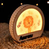 Gift Personalized Wooden Lion Lamp For Kids