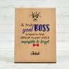 Personalized Wooden Plaque for Boss Online