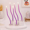 Pillar Candles Set of 5 with Glass Holder