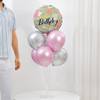 Shop Pink And Silver Birthday Balloon Arrangement