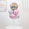 Pink And Silver Birthday Balloon Arrangement