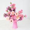 Buy Pink Blossom Arrangement In Lilac Coupe Vase