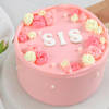 Gift Pink Floral Delight Cake For Sister (200 Gm)