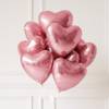 Buy Pink Heart Foil Balloons-Set Of 5